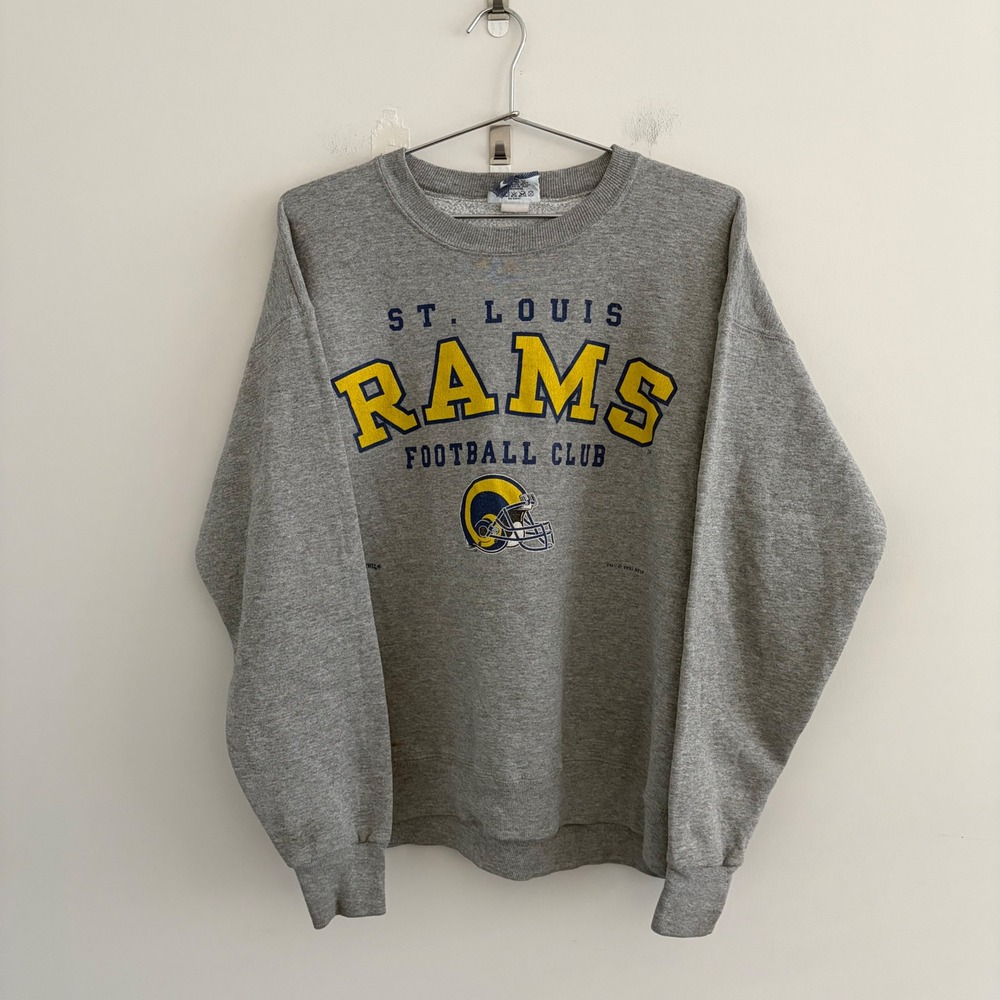 Lee Sport St Louis Rams Football Club Crewneck Sweatshirt Grey XL Vintage NFL